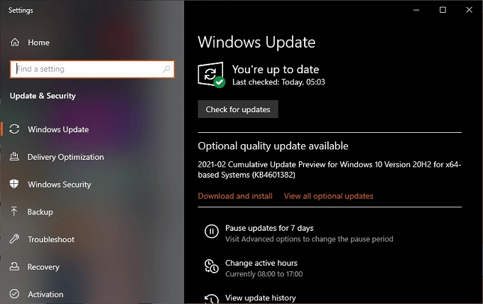 A new window will open, displaying a list of installed updates.
Find the update that you suspect is causing the error and click on it.