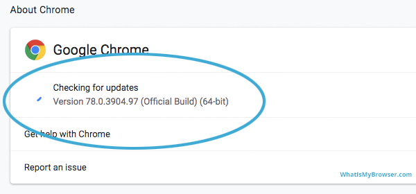Check if there are any updates available for your current browser.
Update your browser to the latest version.