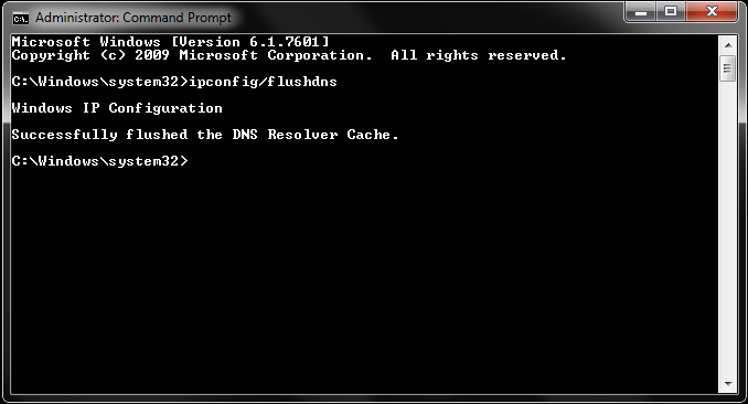Clear DNS Cache
Open the Command Prompt by pressing Win+R and typing cmd.