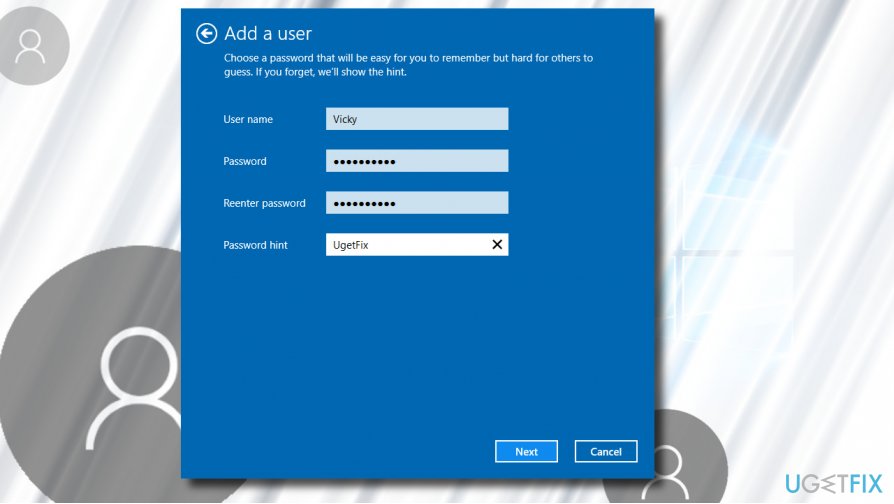 Click on "Add someone else to this PC".
Follow the on-screen instructions to create a new user account.