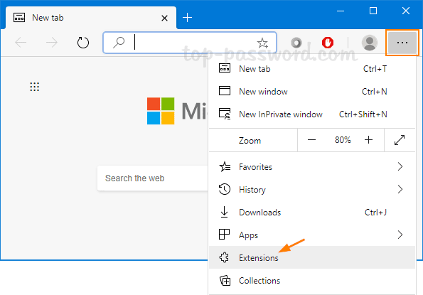 Click on the three dots or the menu icon in the top right corner of the browser window.
Select "Extensions" or "Add-ons" from the drop-down menu.