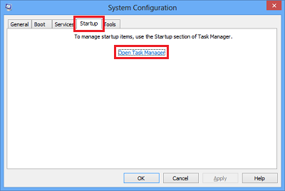 Close the Task Manager and go back to the "System Configuration" window.
Click on "Apply" and then "OK."