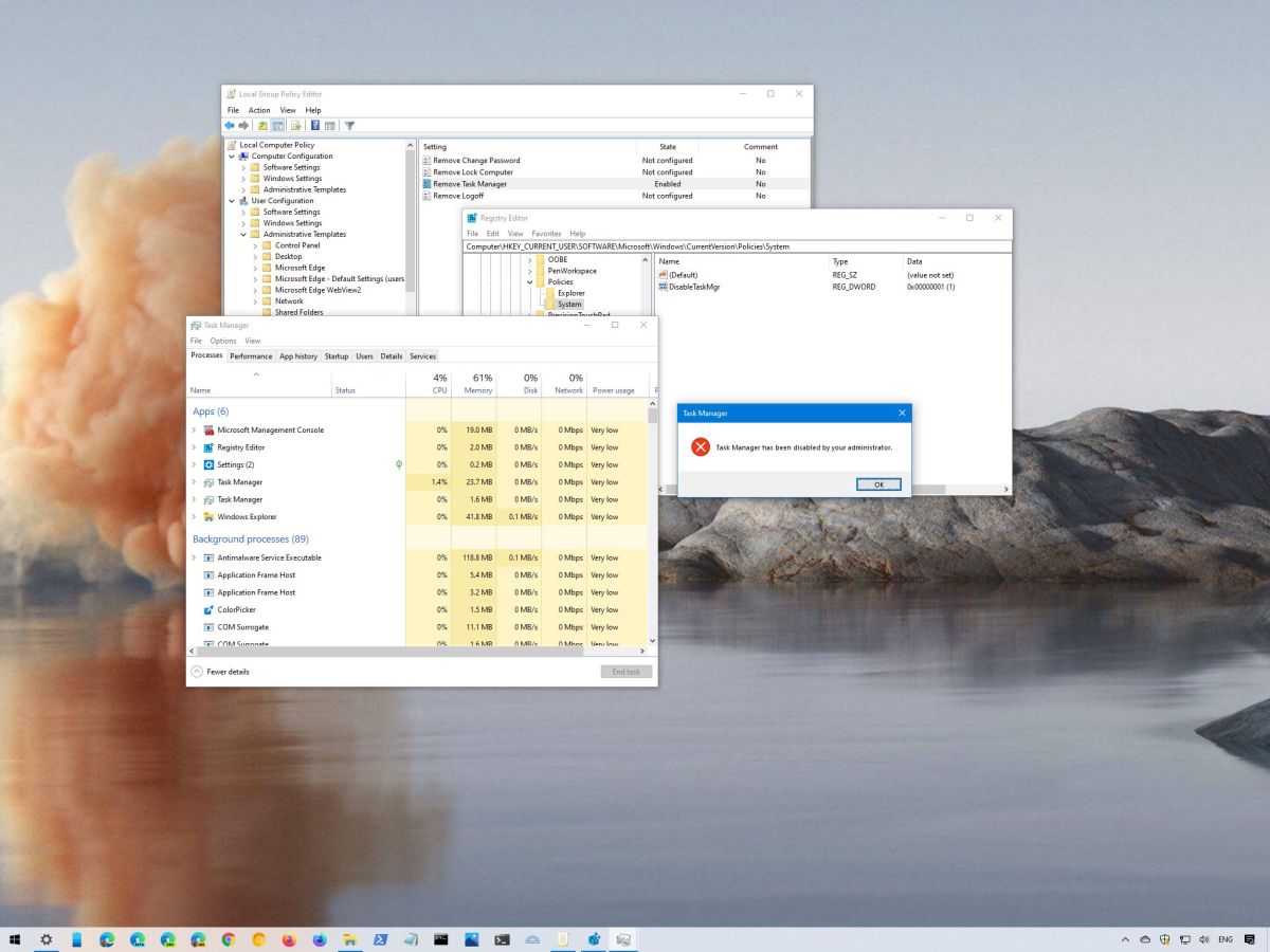 Close the Task Manager window
Restart your computer for the changes to take effect