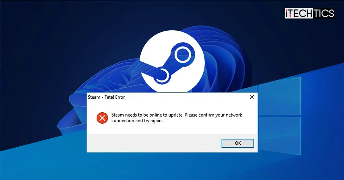 Confirm the action by clicking "OK" in the prompt that appears.
Restart Steam and try updating again.