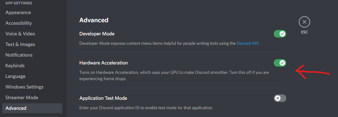Disable Hardware Acceleration
Update Discord