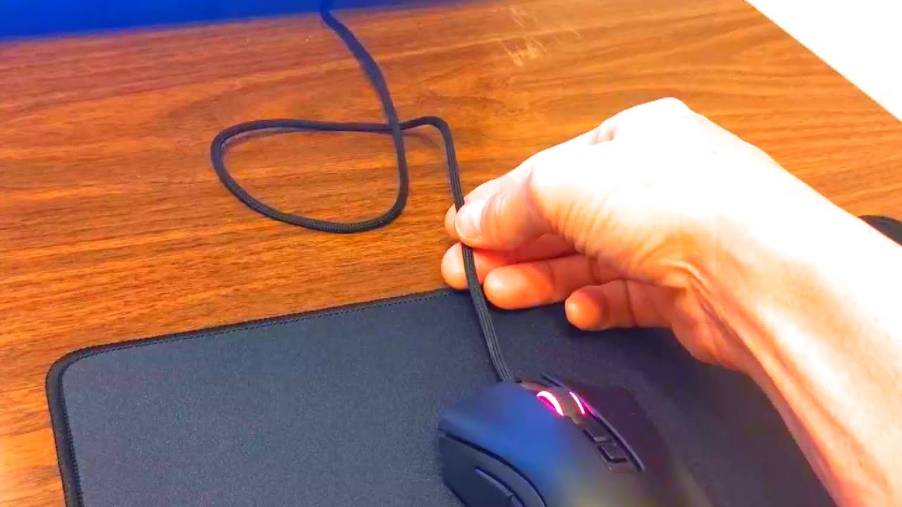 Disconnect the mouse from your computer.
Inspect the mouse cable for any visible damage or fraying.
