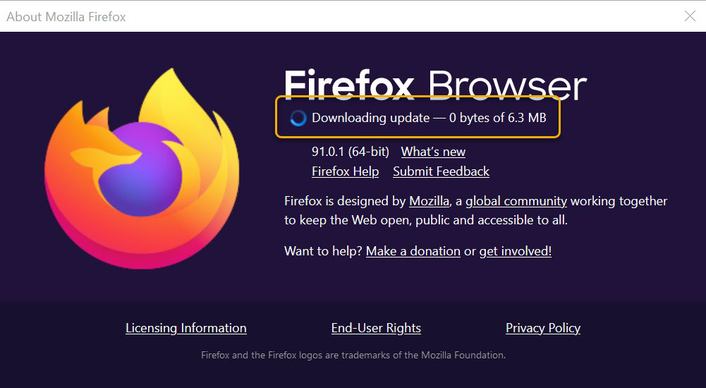 Download the latest version of Mozilla Firefox from the official website.
Close any open instances of Firefox.