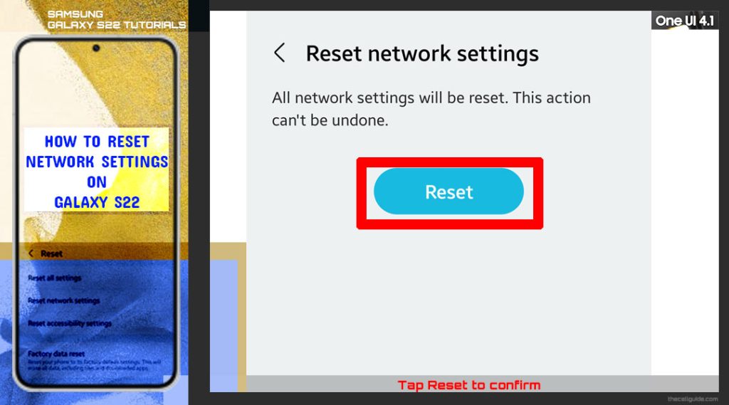 Enter your phone's passcode or pattern if prompted.
Confirm the reset by tapping on "Reset Network Settings" again.