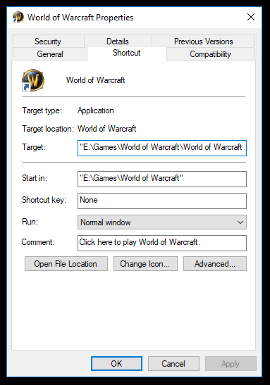 Exit World of Warcraft completely.
Navigate to the game's installation folder on your computer.