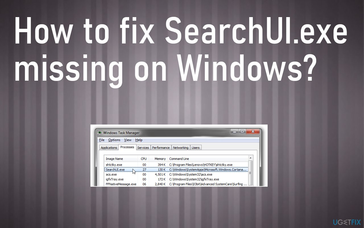High CPU or memory usage by SearchUI.exe
SearchUI.exe error messages or pop-ups appearing on the screen