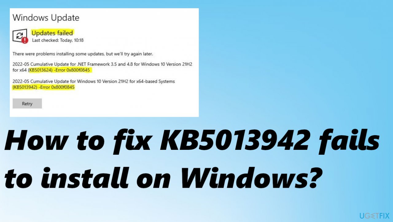 If updates are found, click on Install.
If the installation fails, follow these steps: