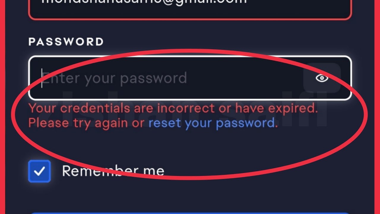 Incorrect login credentials: Double-check your email address and password for any typos or mistakes.
Expired password: If you haven't changed your password in a while, it may have expired. Reset your password to regain access.