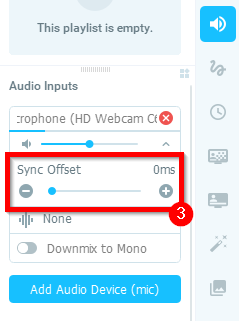 Locate the audio and video sync options.
Adjust the sync delay or offset value.