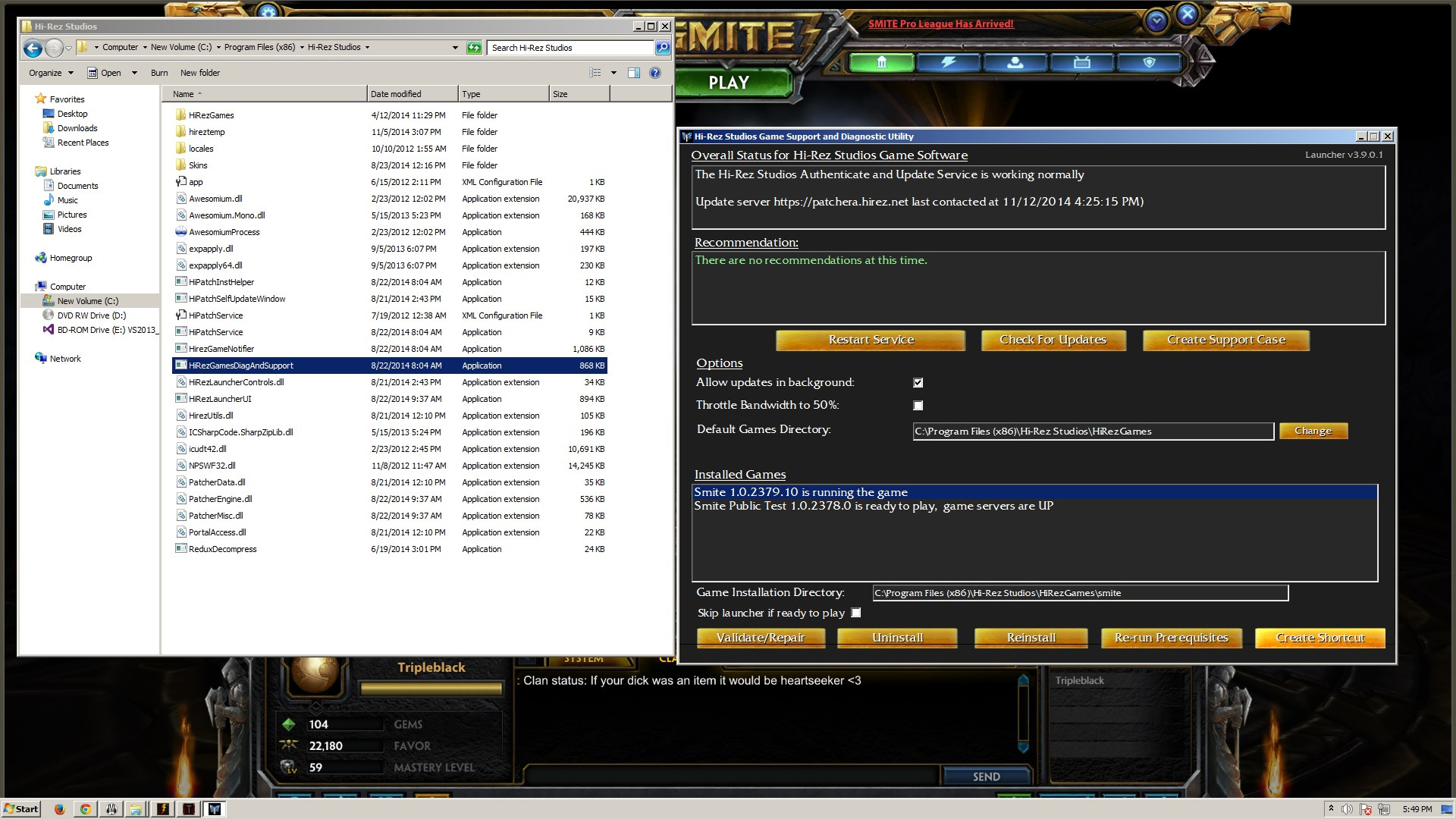 Locate the Smite shortcut on your desktop or in the Start menu.
Right-click on the shortcut and select Properties.