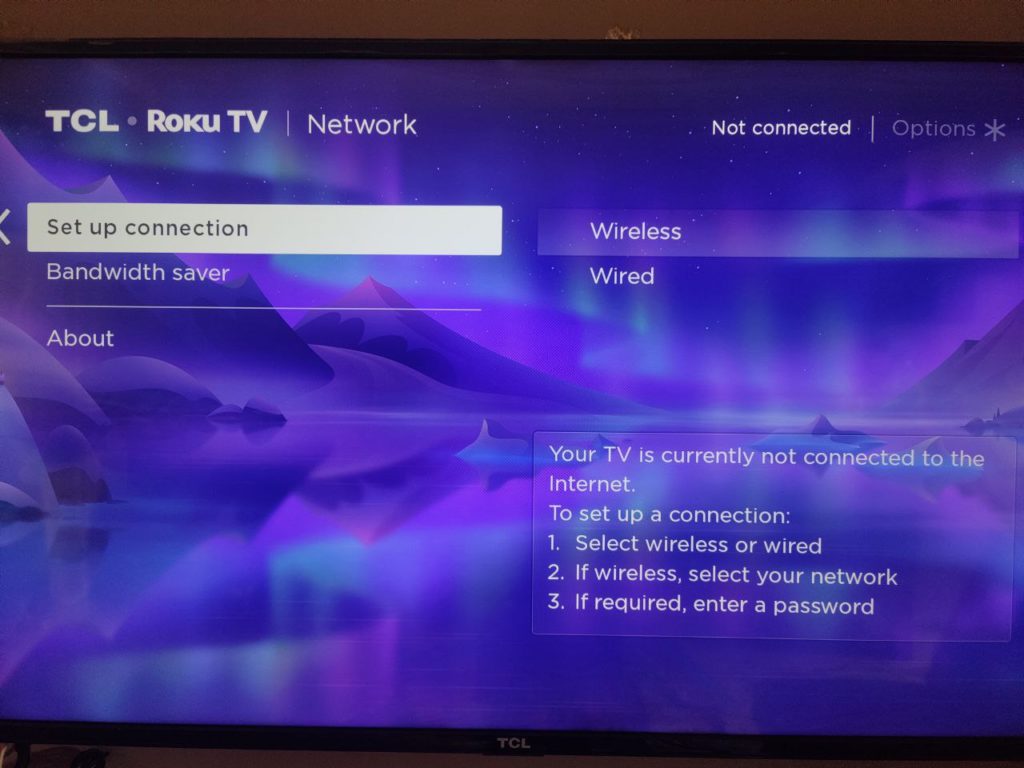 Make sure your Roku TV is connected to the internet.
Verify that your Wi-Fi or Ethernet connection is working properly.