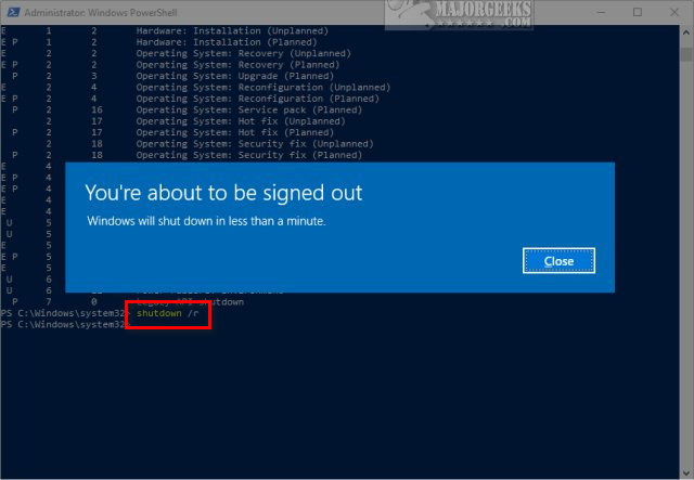 Once the uninstallation is complete, restart your computer.
After the restart, open PowerShell as an administrator again.