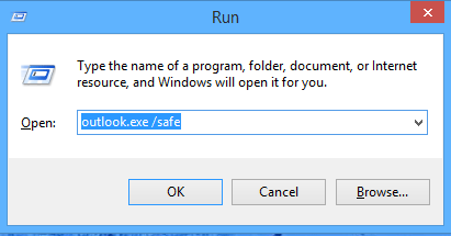 Open Outlook in safe mode by pressing the Windows key + R to open the Run dialog box.
Type outlook.exe /safe and press Enter.