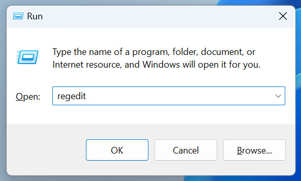 Open Registry Editor by pressing Win+R and typing regedit.
Backup your registry by navigating to File and selecting Export.