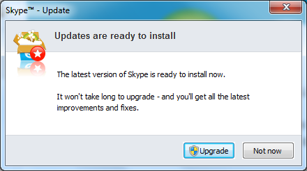 Open Skype and click on the "Help" menu.
Select "Check for Updates" to see if there are any available updates.