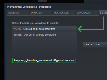 Open Steam and go to your "Library."
Right-click on Vermintide 2 and select "Properties."