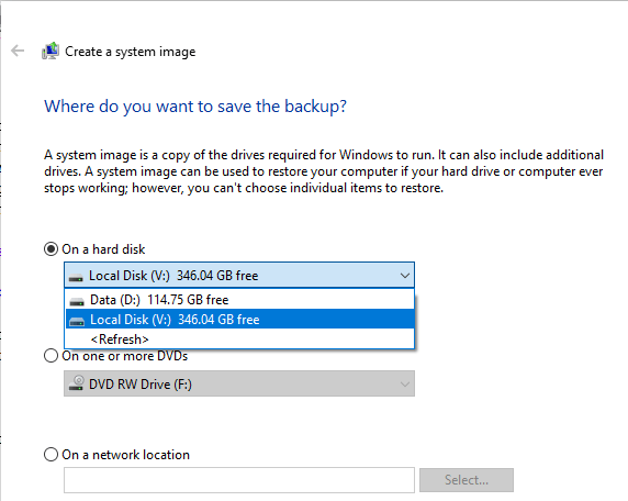 Open the backup software and locate the option to create a system image backup.
Select the drives you want to include in the system image backup.