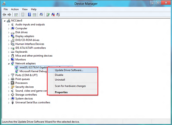 Open the Device Manager on your computer.
Expand the "Network adapters" category.