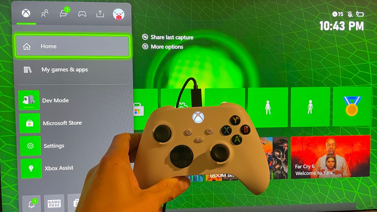 Open the Xbox app on your Xbox One console.
Navigate to the Home screen by pressing the Xbox button on your controller.
