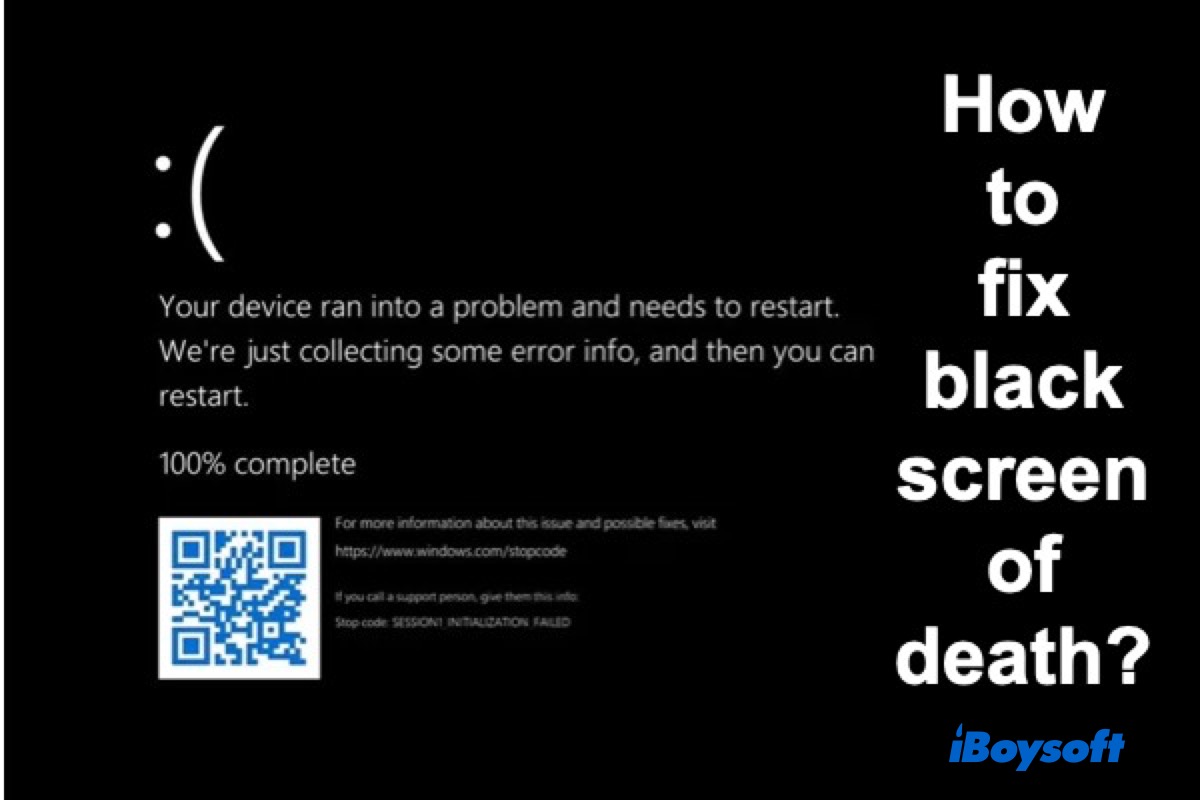 Overview of the black screen issue
Possible causes of the issue