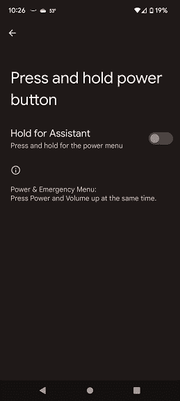 Press and hold the power button until the power menu appears.
Select the "Restart" option from the menu.