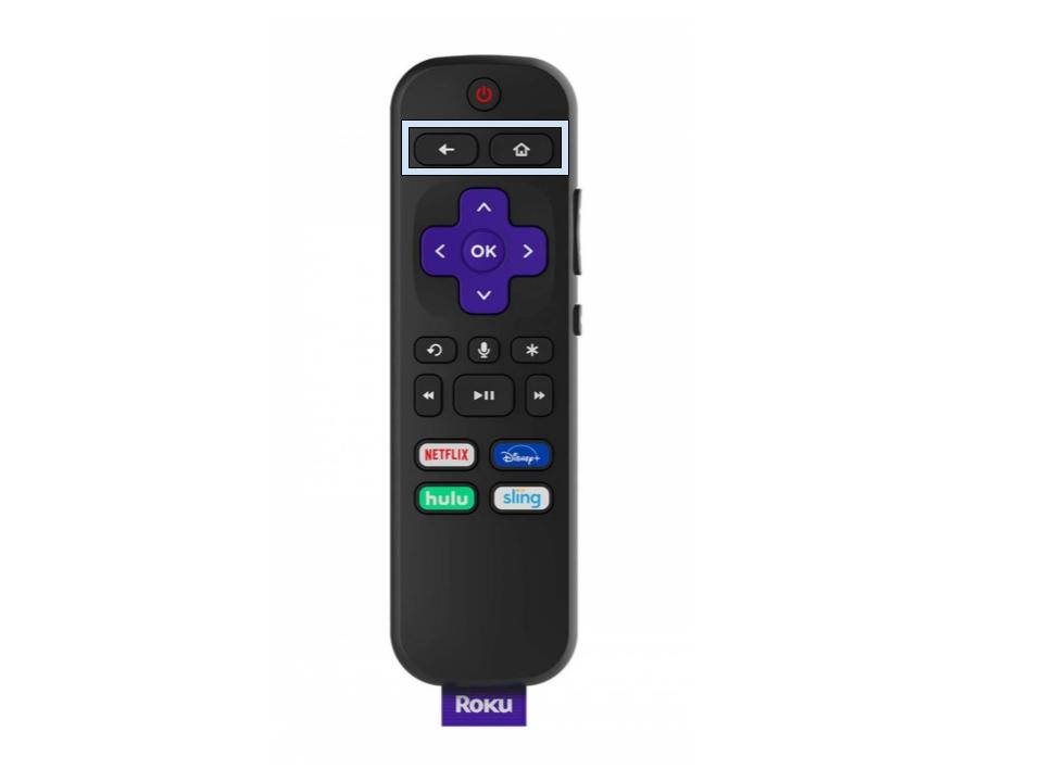 Press the Home button on your Roku remote to go to the home screen.
Scroll up or down to highlight "Settings" and press OK.