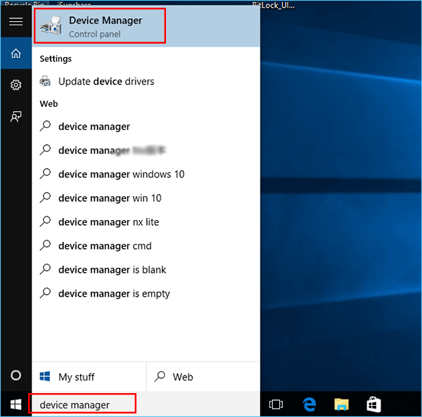 Press the Windows key and type Device Manager in the search bar
Open Device Manager from the results