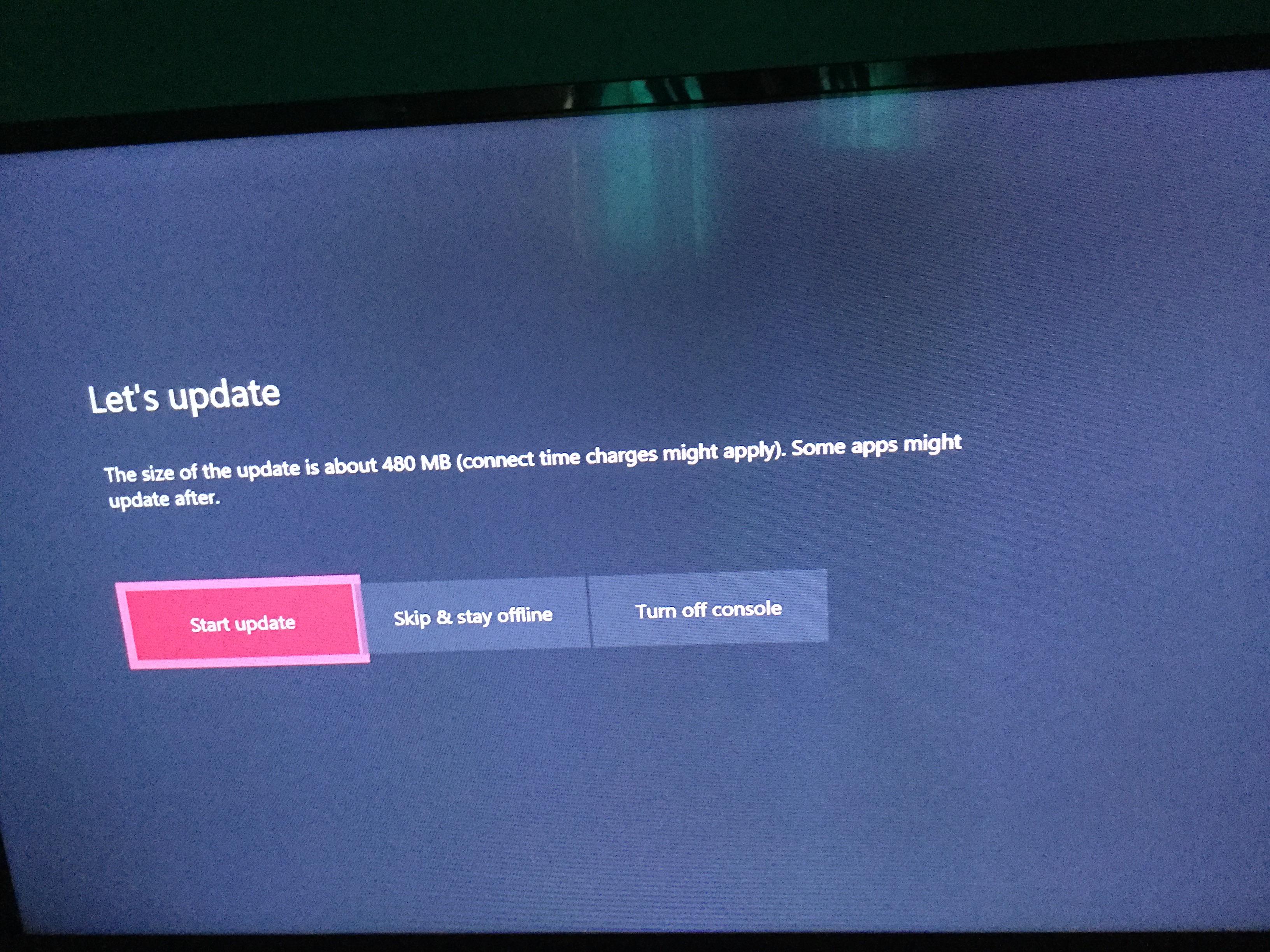 Press the Xbox button on the console to turn it on.
Attempt to update your Xbox One again.