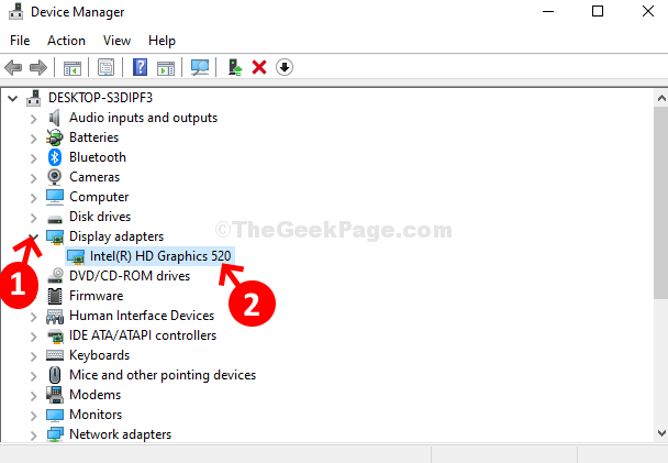 Press Win+X and select "Device Manager" from the menu.
In the Device Manager window, expand the "Display adapters" category.