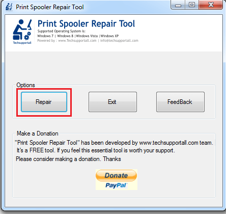 Release the button and wait for the printer to finish the reset process.
Check if the error is resolved.