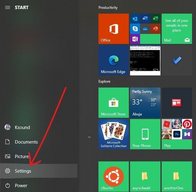 Restart your computer.
Press the Windows key to open the Start menu again.