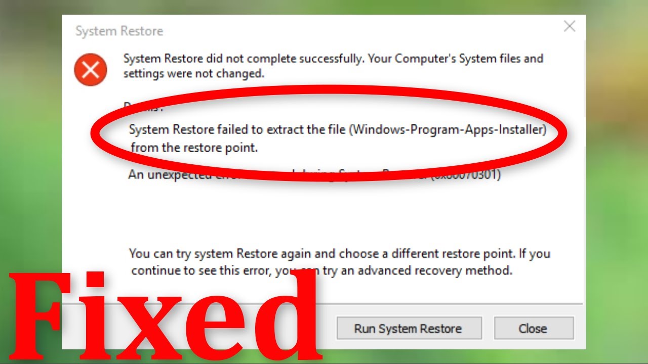 Restore from System Restore Point: If the DllRegisterServer error started occurring recently, you can try restoring your system to a previous stable state using a System Restore Point.
Reinstall the Application: If the DLL file is associated with a specific application, try uninstalling and reinstalling the application to resolve any issues with the DLL registration.