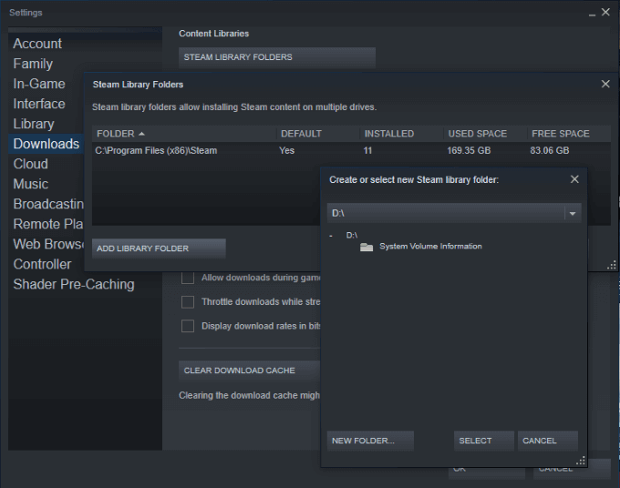 Right-click on the Steam folder and choose Copy from the context menu.
Navigate to the destination drive or folder where you want to move the Steam installation.