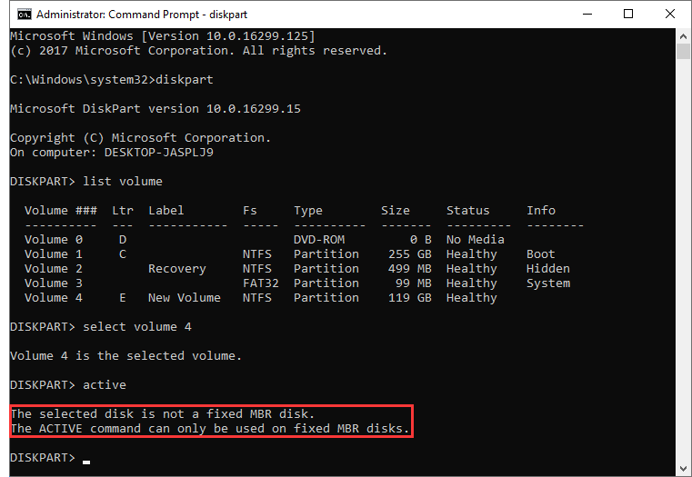 Run the Diskpart command: Use the Diskpart utility to convert the selected disk to a fixed MBR disk.
Check disk compatibility: Ensure that the selected disk is compatible with the MBR partition style.
