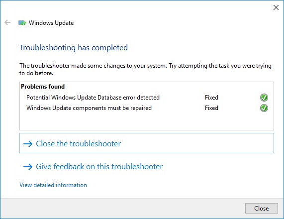 Run the Windows Update Troubleshooter
Reset Windows Update components