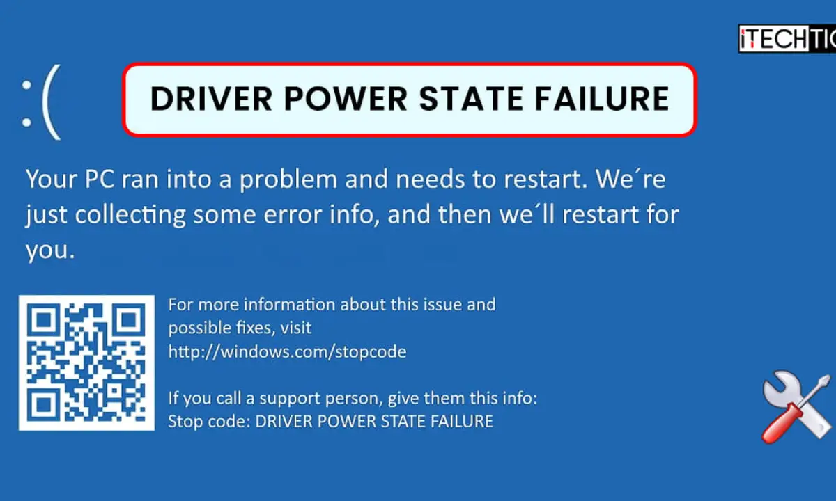 Run Windows Update to install the latest patches and bug fixes
Check the Event Viewer for any error messages related to driver power state failure