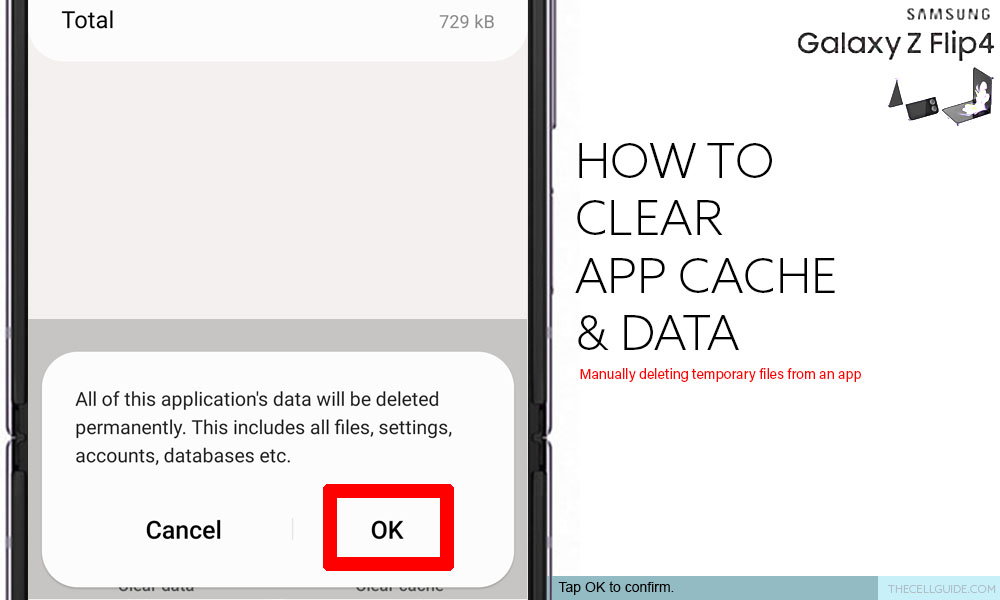 Select Clear cache and confirm the action.
Tap on Clear data or Clear storage and confirm the action.