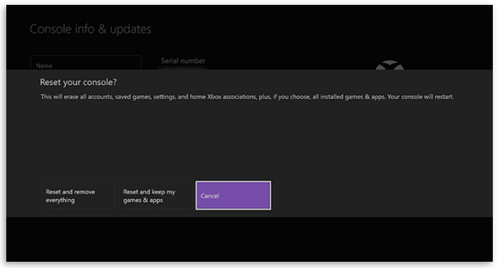 Select "Reset and keep my games & apps" or "Reset and remove everything" depending on your preference.
Follow the on-screen instructions to complete the reset process.