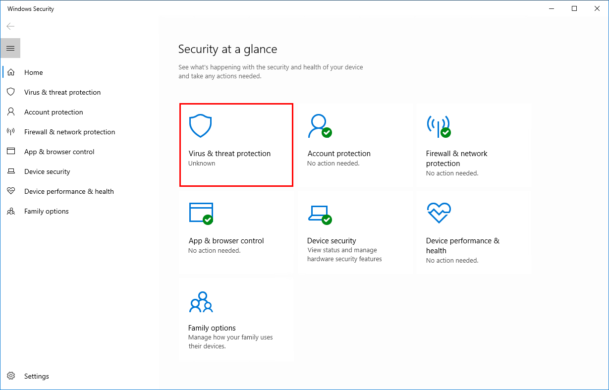 Select "Turn Windows Firewall off" or "Disable Windows Defender Firewall."
Temporarily disable any third-party antivirus software.