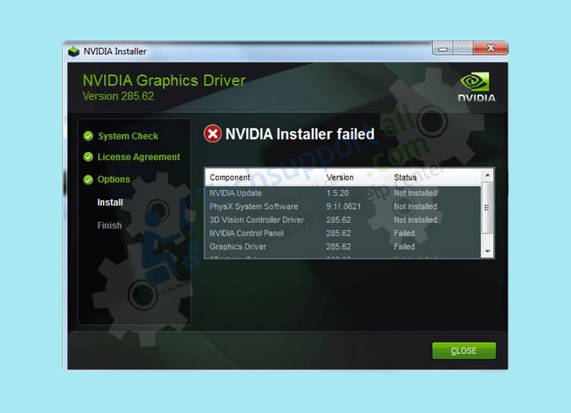 Temporarily disable the antivirus or firewall.
Attempt to install the NVIDIA driver again.