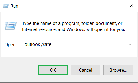 Uncheck any add-ins that are enabled and click "OK".
Restart Outlook normally and check if the error persists.