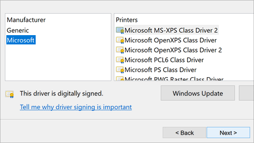 Update or reinstall the printer driver
Perform a system file check