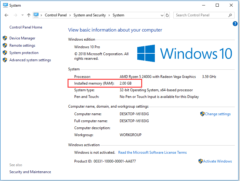 Verify system requirements: Ensure that your computer meets the minimum hardware specifications for Windows 10.
Check RAM: Ensure that your computer has enough random access memory (RAM) to run Windows 10 smoothly.