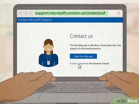 Visit the Microsoft Support website.
Click on "Contact us" or "Support".