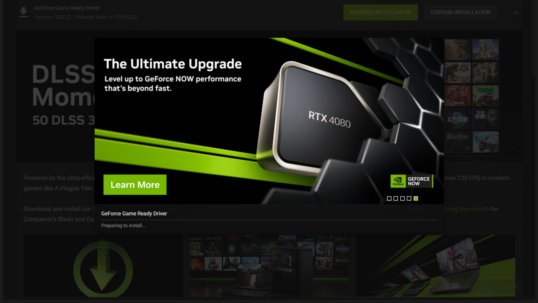 Visit the Nvidia website and download the latest drivers for your graphics card.
Install the updated drivers and restart your computer.