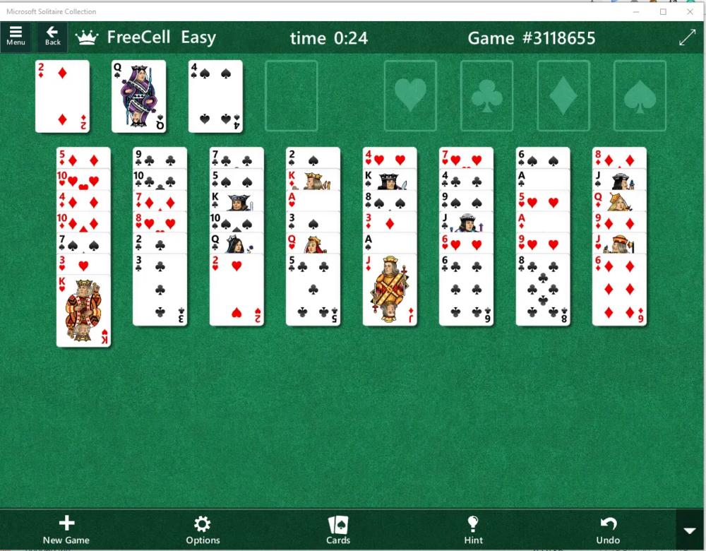 microsoft solitaire collection freecell how to restart sme game
